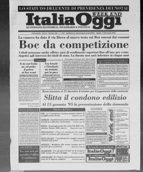 Italia oggi : quotidiano di economia finanza e politica